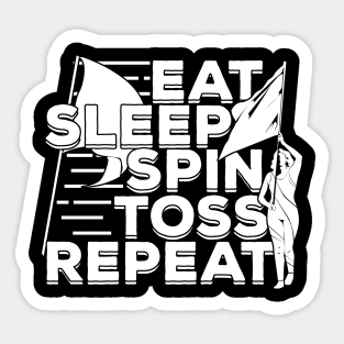 Flag Spinning Color Guard Gift Sticker